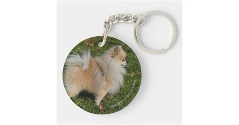 Pomeranian Standing Keychain | Zazzle