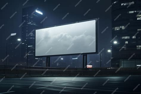 Premium AI Image | a billboard in a city at night with a billboard for billboards.