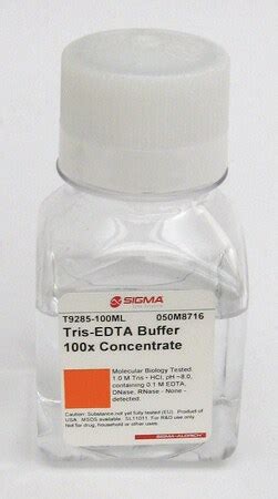 0 2 μm filtered Tris EDTA buffer solution 100X concentrate for