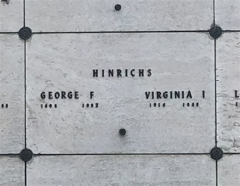 Virginia I Hinrichs Find A Grave Memorial