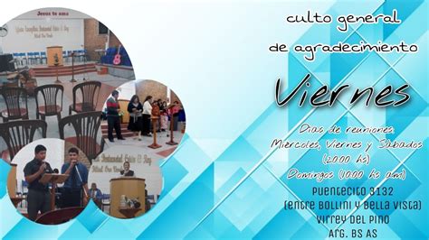 Culto De Agradecimiento Viernes Youtube