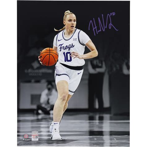 Hailey Van Lith TCU Horned Frogs Autographed 11" x 14" Dribbling