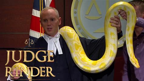 Judge Rinder Wears A Huge Snake Around His Shoulders Judge Rinder