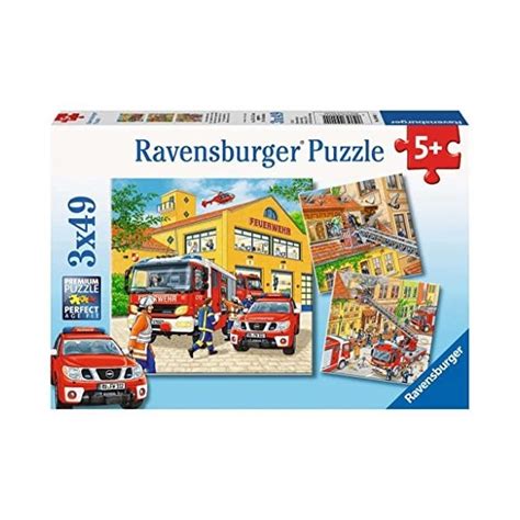 Ravensburger 09401 Puzzle Enfant Classique Les Pompiers Au Tr