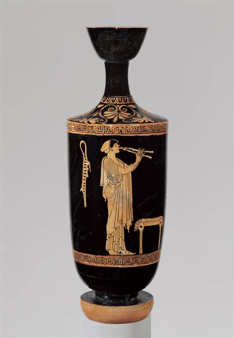 Attributed To The Brygos Painter Terracotta Lekythos Oil Flask