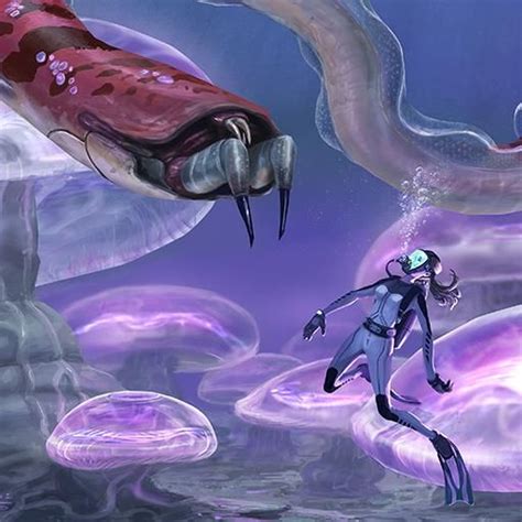 Subnautica Concept Art Of The Crab Snake Creature The Way That The