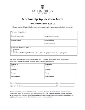 Fillable Online Please Read The Scholarships Programme Thoroughly Prior