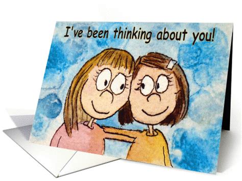 Thinking Of You Friendship Cute Card Whimsical Card 132664