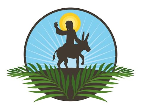 Jesus Riding A Donkey Vectors & Illustrations for Free Download