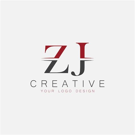 Premium Vector Zj Initial Monogram With Letter Creative Logo