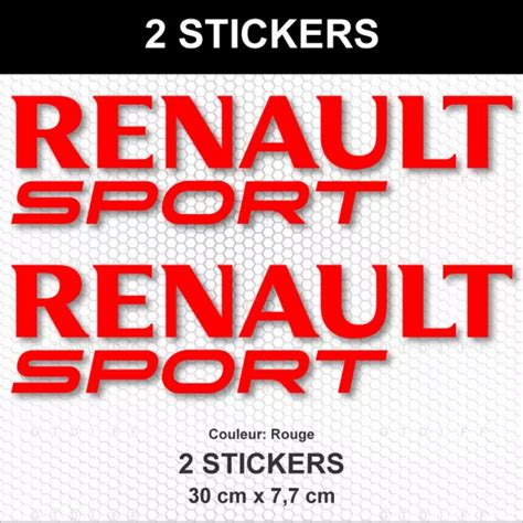 STICKERS RENAULT SPORT Autocollants RS Megane Clio Twingo Rouge 2