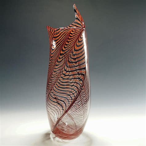 Large Art Glass Vase By Luca Vidal Murano Chairish