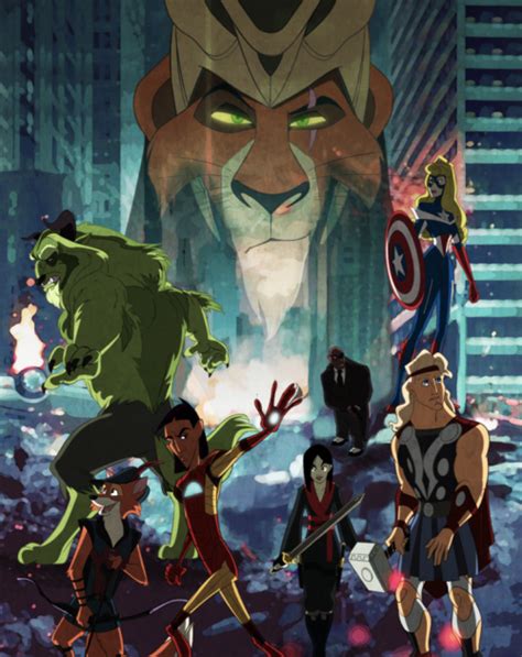 Geek Art Gallery Mash Up Disney Avengers