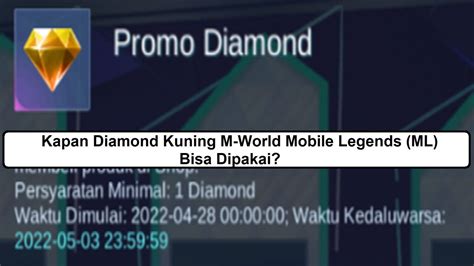 Kapan Diamond Kuning M World Mobile Legends Ml Bisa Dipakai Esportsku