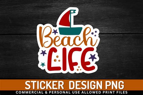 Beach Life Stickers Png