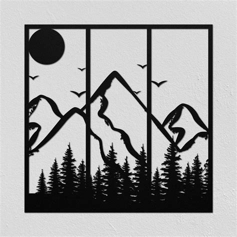 Wildlife Dxf Nature Dxf Mountain Dxf Files For Plasma Cutting