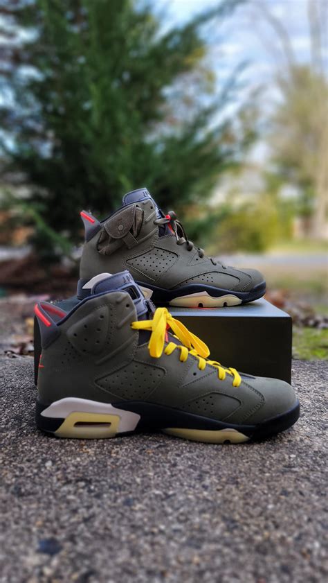 Travis Scott Jordan 6 Olive From Az Rita Rflexicas