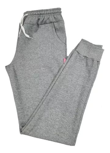 Pantalón Algodon Jogging Frisa Con Puño Chupin Mujer MercadoLibre