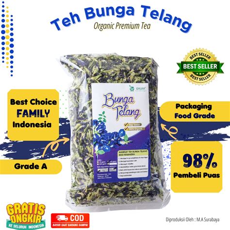 Jual Bunga Telang Organik Gr Teh Bunga Telang Kering Teh Biru