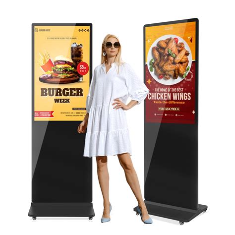 Inch Indoor Floor Standing Digital Signage With Ips Lcd Screen