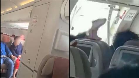 Hombre Abre Puerta De Emergencia De Avión En Pleno Vuelo Video