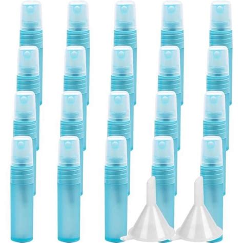 20 Pièces 3Ml Mat Bleu Flacons Vaporisateurs Vides En Plastique L Eau L