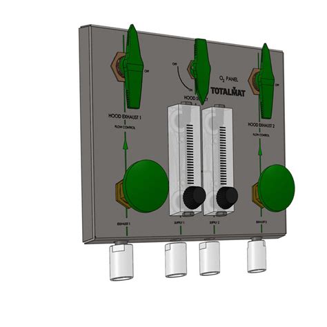 Painel De Oxig Nio Para Dois Capuzes Hoods Totalmat