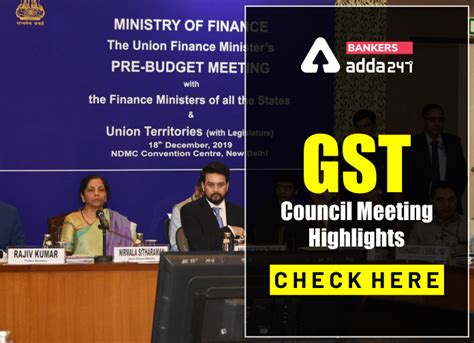 Gst Council Meeting Highlights Check Here