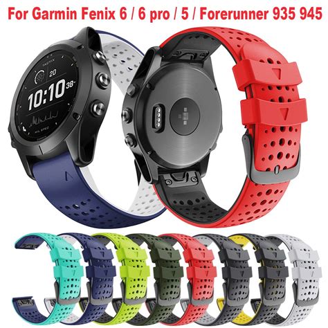 Dây đeo silicon 22mm thoáng khí cho đồng hồ thông minh Garmin Fenix 6