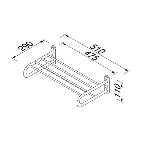 Geesa Geesa Hotel Handdoekrek Met Plateau 45 Cm Chroom