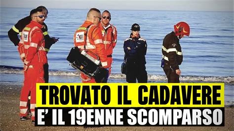 Trovato Il Corpo Senza Vita In Mare Purtroppo Il Enne Scomparso Da