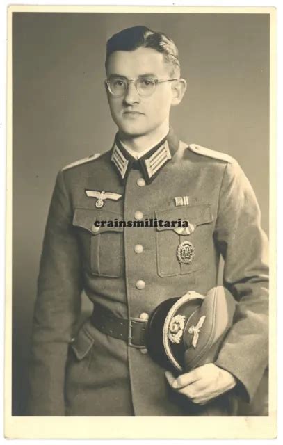 Orig Foto Ak Portrait Heer Offizier Leutnant Mit Orden Schirmm Tze