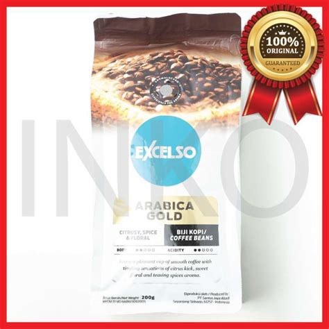 Jual EXCELSO ARABICA GOLD BIJI KOPI COFFEE BEANS POUCH 200GR Di Seller