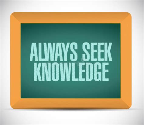 Always Seek Knowledge Teamwork Sign Concept Stock Illustration