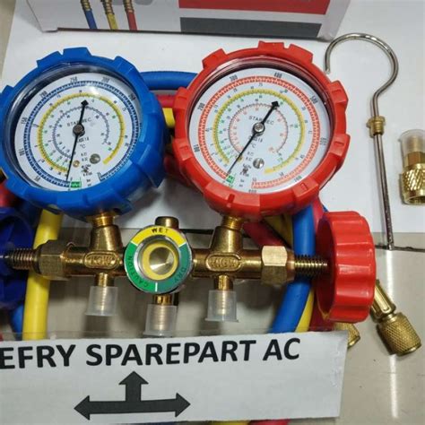 Promo Testing Manifold Double R410a R32 R22 Adaptor R410A Diskon 23