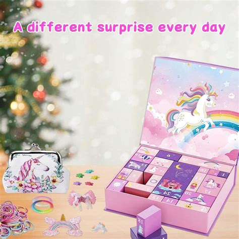 Unicorn Advent Calendar 2024 24 Days Unicorn Jewelry Christmas Makeup