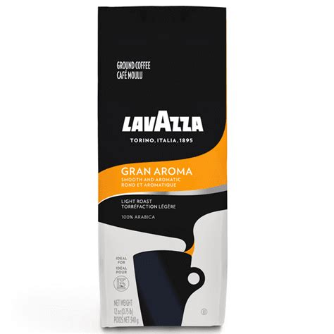 Lavazza Gran Aroma Ground Coffee Blend Medium Espresso Roast 12 Ounce