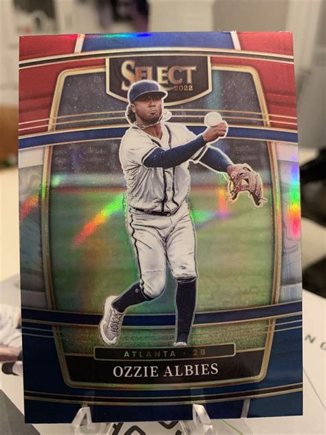 Ozzie Albies 2022 Panini Select Concourse Tri Color PRIZM 91 Braves