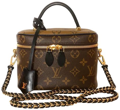 Louis Vuitton Top Handle Vanity Pm Brown Coated Canvas Cross Body Bag