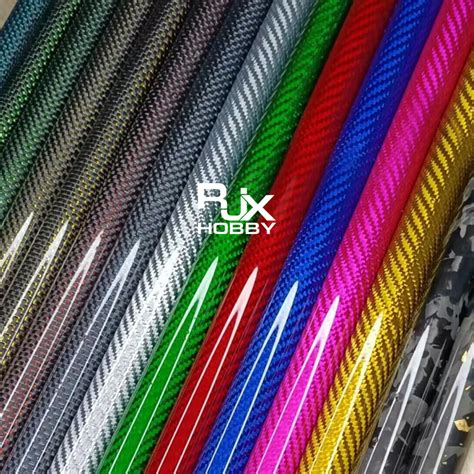 Rjx 1pcs Colored 3k Carbon Fiber Tube 1000mmod32 40mm