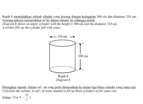 Solved Rajah 8 Menunjukkan Sebuah Silinder Yang Kosong Dengan