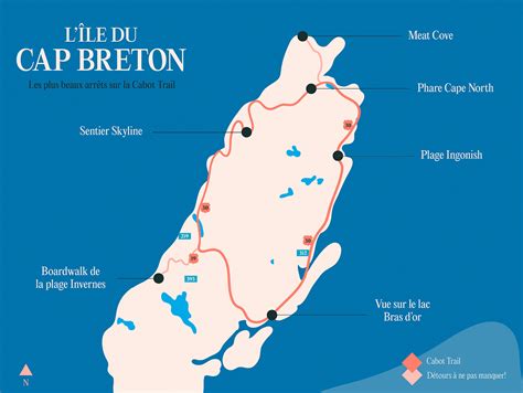 L Île du Cap Breton Carte infographique Behance