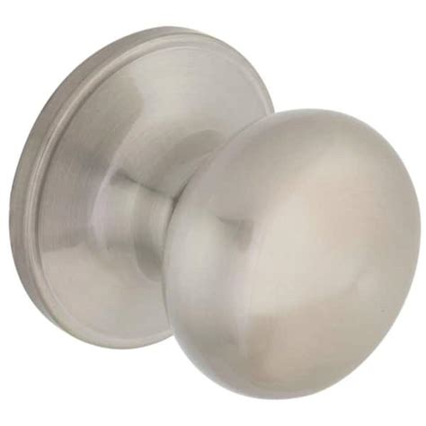 Defiant Simple Series Round Satin Nickel Hall And Closet Door Knob Evtfx230b The Home Depot