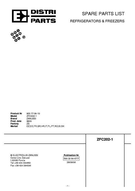 ZANUSSI ZFC 2021 Service Manual download, schematics, eeprom, repair ...