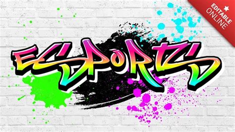 Esports Efecto Graffiti En Spray Modificable Generador De Efectos