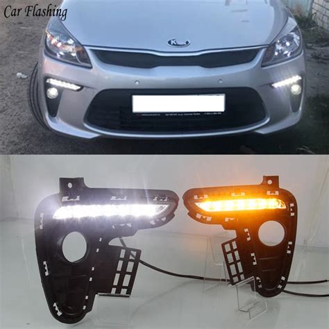 Car Flashing Pcs Car Drl V Led Daytime Running Light Daylight Auto