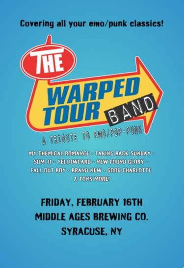 The Warped Tour Band Tickets At Middle Ages Brewing Company In Syracuse