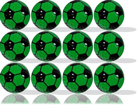 Green Soccer Golf Balls 12 Pack