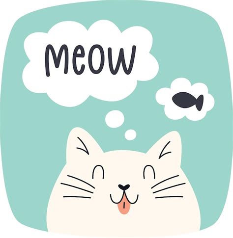 Premium Vector Meow Cat Sticker