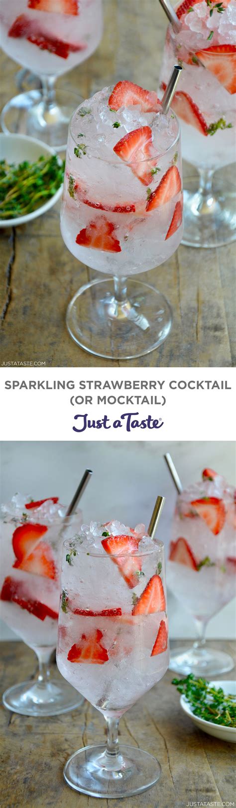 A Refreshing Sparkling Strawberry Cocktail Recipe Perfect For Summer